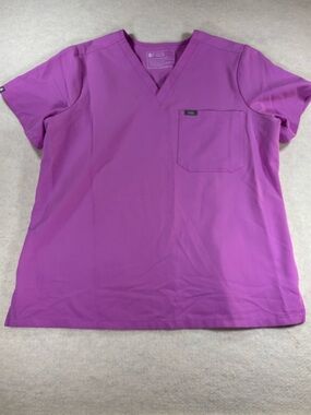 Figs Technical Collection One Pocket Scrub Top Purple Size L